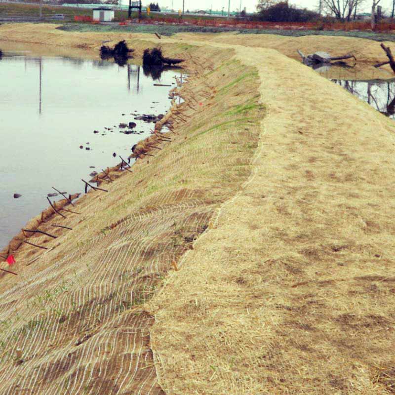 Straw Blanket Erosion Blankets for Slope Stabilization